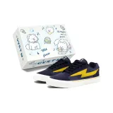 Темно-синий, синий, желтый (черный, обувь, шнурки)