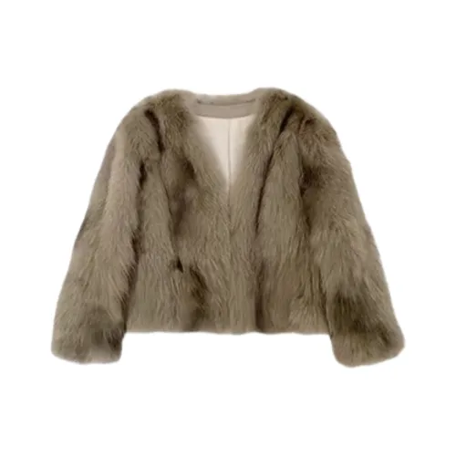 TSKIU Коричневый Женские Бархатные Куртки