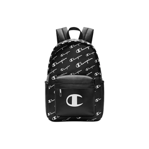 Champion Рюкзак из искусственной кожи унисекс черный