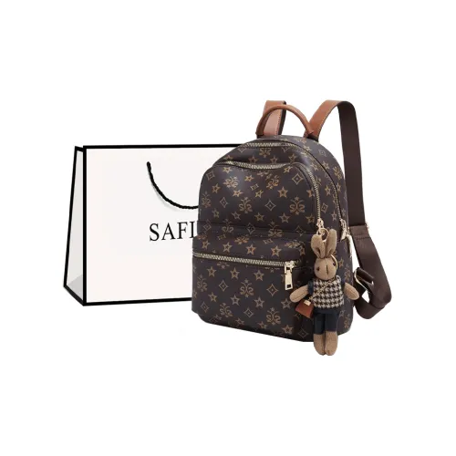 Safiya Синтетическая кожа Рюкзак Средний Женский Кофейный