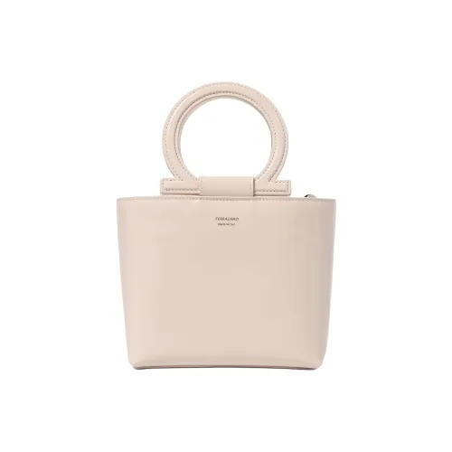 FERRAGAMO GANCINI Телячья кожа Ведрообразная сумка Сумка на одно плечо Мини Женская Розовая