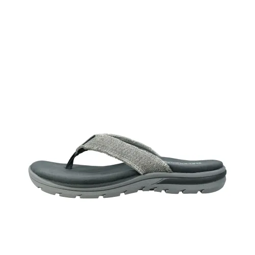 Skechers Relaxed Fit Нет Особенный Эффект Шлепанцы Мужской Серый