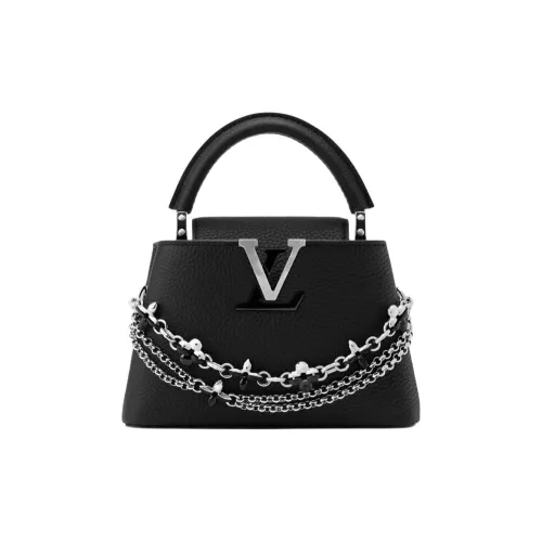 LOUIS VUITTON Capucines Taurillon Кожа Одно плечо Сумка Мини Женская Черная