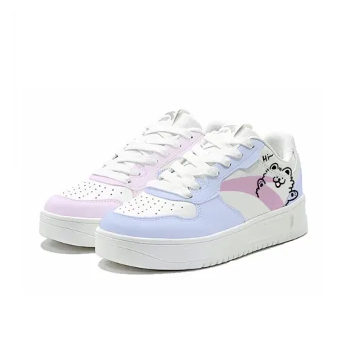 Anta Relaxed Износостойкий Легкий Противоскользящий Низкий Топ Скейтборд Кроссовки Унисекс Синий Розовый Микс