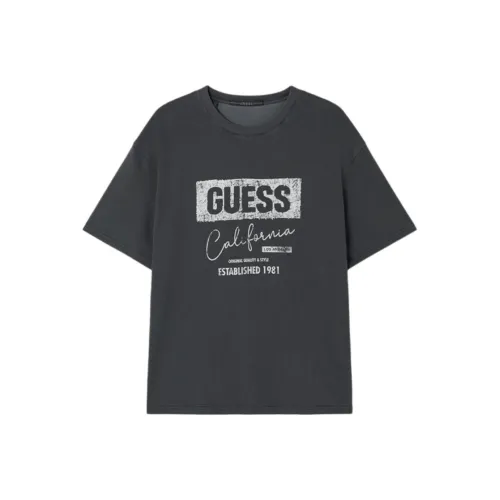 GUESS Унисекс T-рубашки из угольно-серого материала