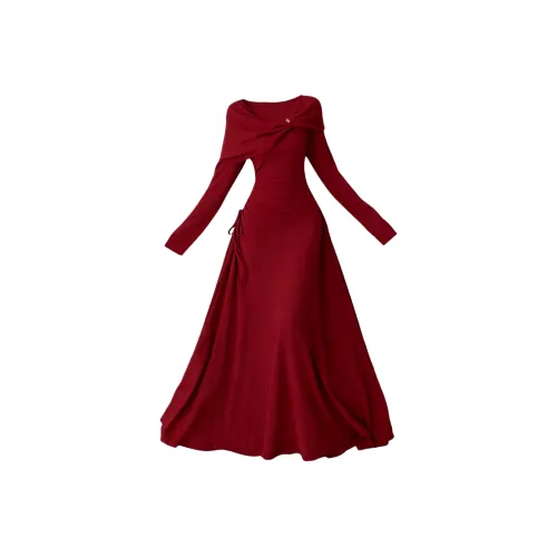 WUSHANSHAN Длинное платье с длинными рукавами женское