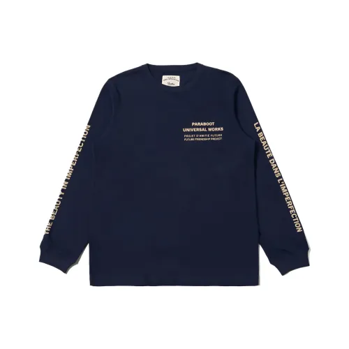 Universal Works x Paraboot Один Джерси Длинный рукав Tee T Рубашка Мужская