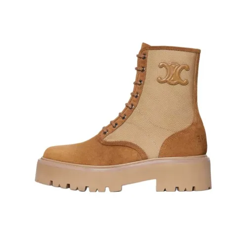 CELINE Ботильоны Женские Темно-Бежевые