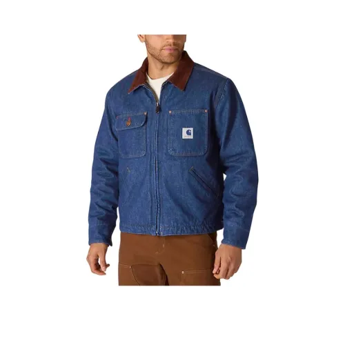 Carhartt 107539 FW25 Crafted Series Denim Sherpa Chore Jacket Denim Jacket Men's