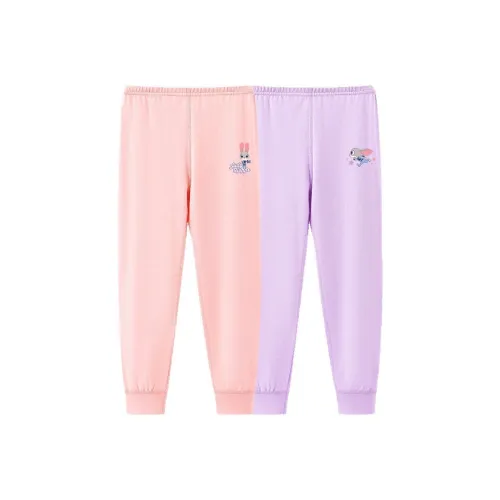 Disney Розовый + Полосы 2 упаковки KIDS Домашние штаны и пижамные штаны