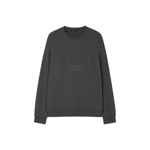 GUESS Свитшоты унисекс угольно-серого цвета