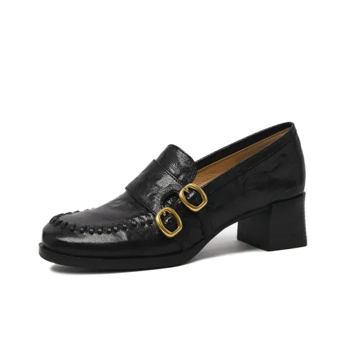 CAMEIDO Лоферы 5 см Женские Черные