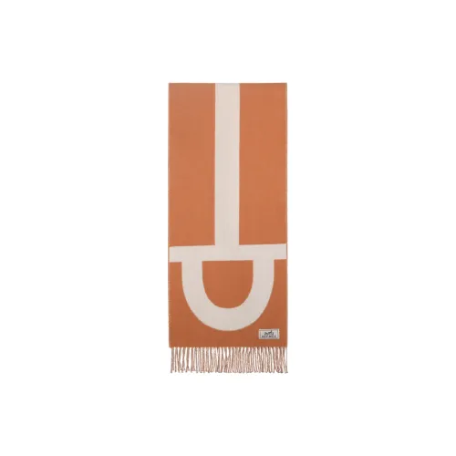 HERMES Кашемир Вязаные Шарфы Унисекс Оранжевый