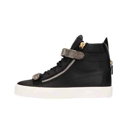 Giuseppe Zanotti GZ High Топ Скейтборд Кроссовки Мужские Черные