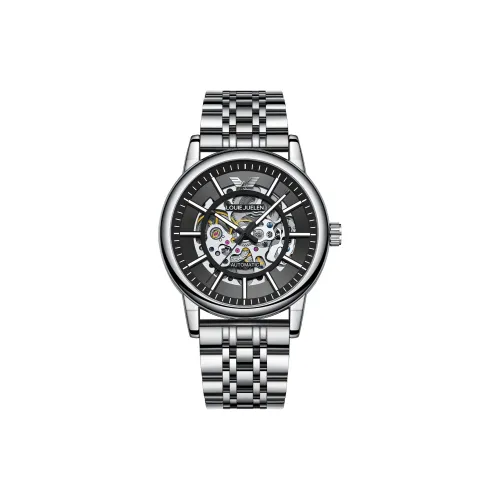 LOUIE JUELEN Автоматический механический механизм нержавеющая сталь ремешок мужские часы череп циферблат