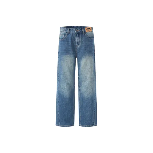 NXNM Винтажные синие унисекс джинсы