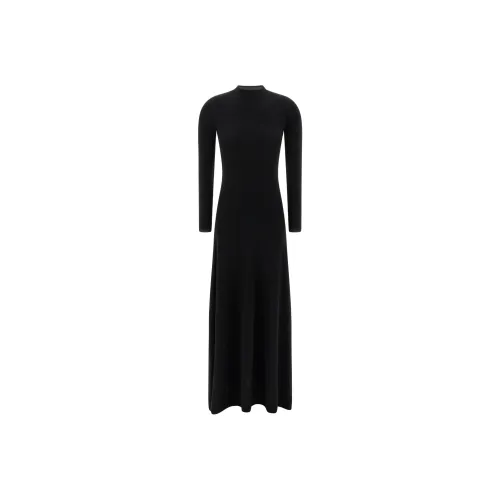 TOM FORD Черные Женские Длинные Платья с Длинными Рукавами