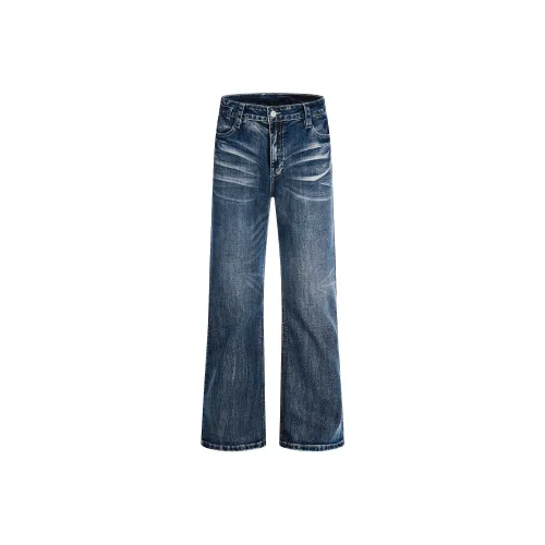 FDYZ Темно-синий Унисекс Джинсы