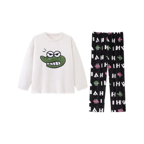 QIANSHENG Cute Милый Крокодил Мужской Мужской Пижамные комплекты