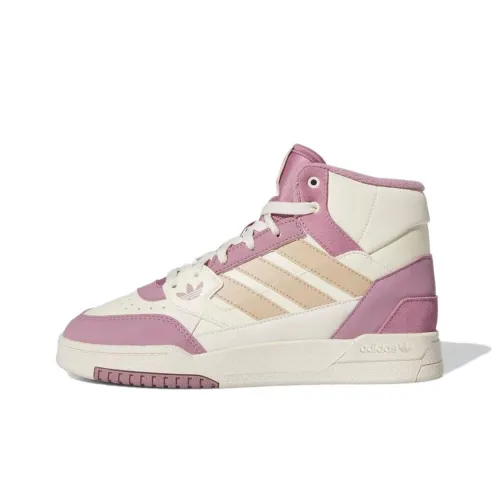 Adidas Originals Drop Step SE W Износостойкий и Легкий Высокий Топ Скейтборд Кроссовки Женские Белые Розовые