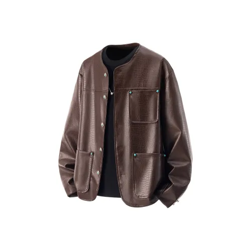 SOCKKEY Кожа Куртка Пальто Унисекс