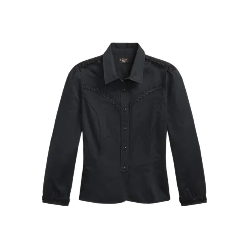 Double RL Винтажный Черный Женский Рубашка