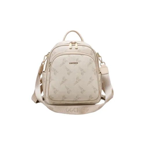 SMILE FOCUS ПВХ Рюкзак Стандартный Женский Экрю