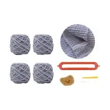 Шарф Медведь [Материал] [Светло-синий Серый]