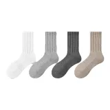 Белый + Светло-серый + Темно-серый + Хаки [Термостойкие термические шерстяные носки]