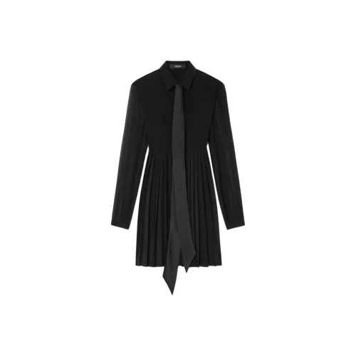 VERSACE Fw25 Длинное платье с длинными рукавами женское