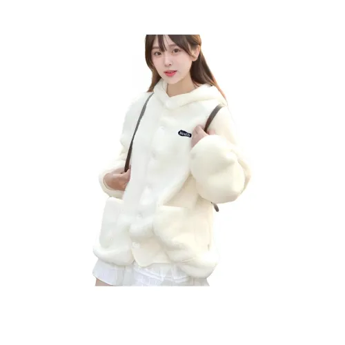 MDEHT Бежевый Унисекс Бархатные Куртки