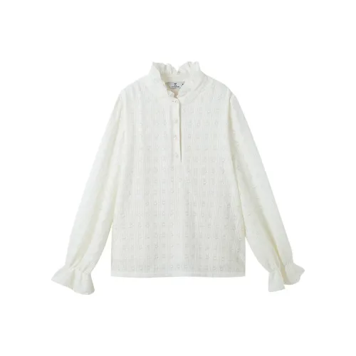 XIANGYING Цапельно-белый Женские Рубашки