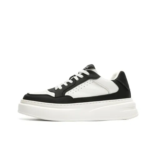 Wangjue Low Топ Скейтборд Кроссовки Мужские Черно-Белые