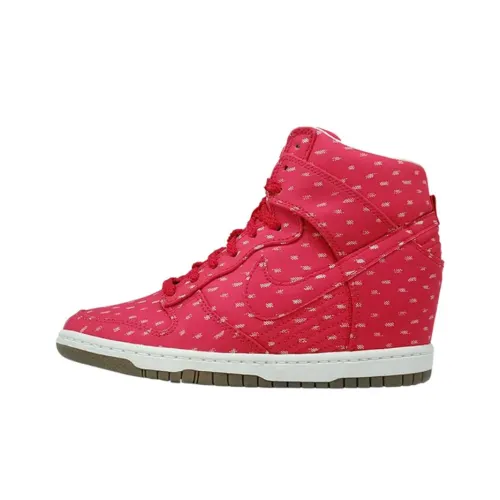 Nike Dunk Sky High Топ Скейтборд Кроссовки Женские Розовые