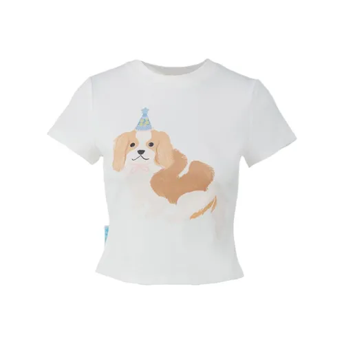 BLUSHWHITE Кошка и Собака T-рубашка Унисекс