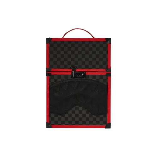 SPRAYGROUND Квадрат Акула Узор Рюкзак Унисекс Черный Красный