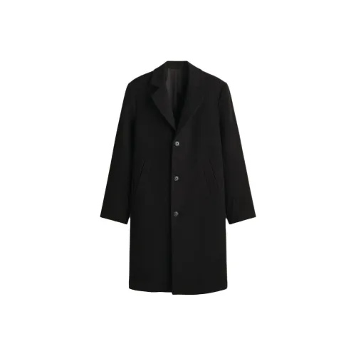 H M Черное Мужское Пальто