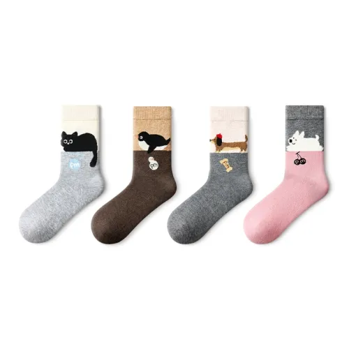 PRIMEET Носки Crew Женские упаковка из 4 пар