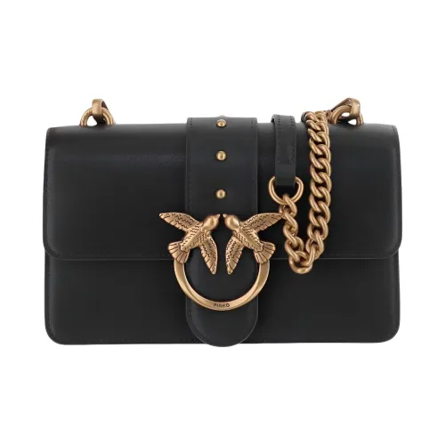 PINKO Телячья кожа Сумка через плечо Мини Женская Черная
