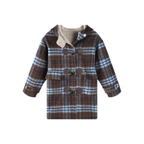 BARRY BANNY Длинное Двойное Шерстяное Пальто для Детей