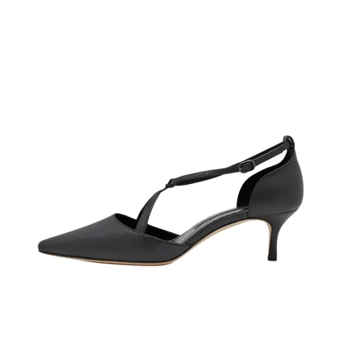 MANOLO BLAHNIK Nola Низкий каблук Высокий каблук 5 см Женский Черный