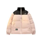 Розовый хлопковый пуховик