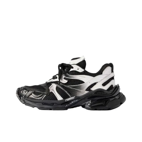 Balenciaga Runner 2,0 Градиентный Lines Low Топ Толстоподошвенные кроссовки Мужской Черный