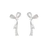 Ю Сюшин В одном стиле Стразы Бант Серьги с зажимом