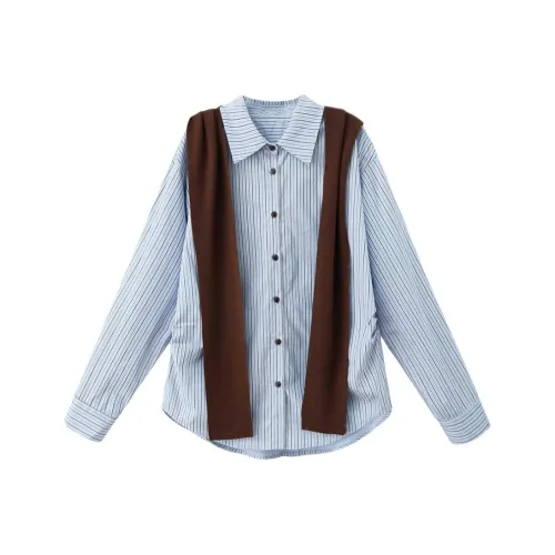 GOSO Blue Women's Shirts GOSO Синие Женские Рубашки