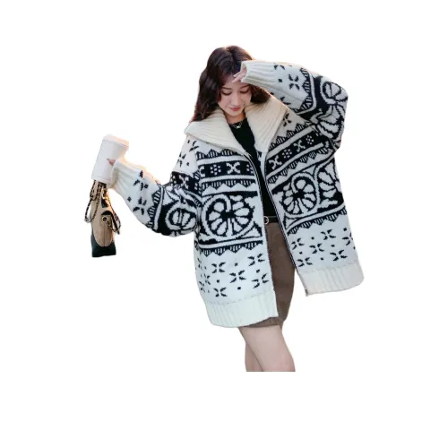 Vintage Cars Бархат Feel Пальто Женские