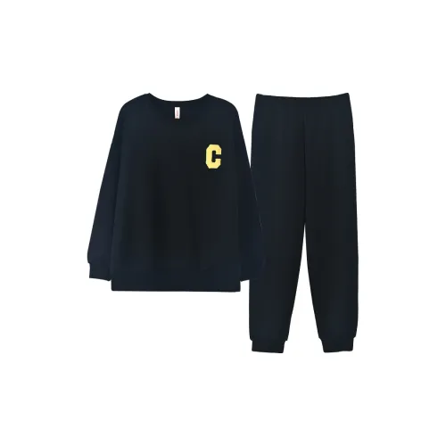 WANANNI Черный Женский Пижамный Комплект