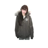 Армейский зеленый хлопковый пуховик