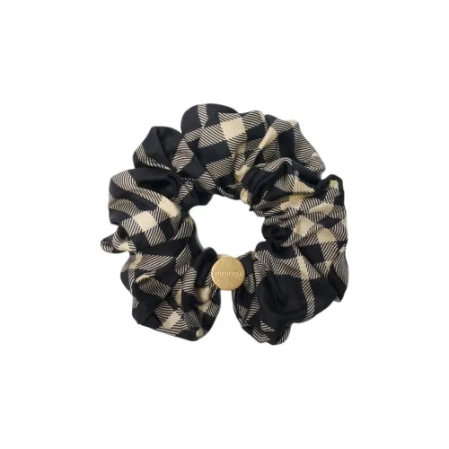 Burberry Шелковая резинка для волос Женская Черный Хлопок Бежевый