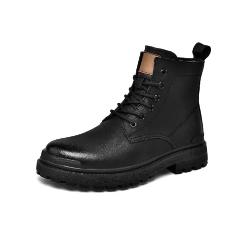 QIUTEXIONG Высокие топы детские кожаные сапоги 2025 для подростков